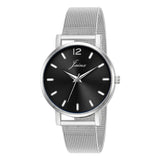 Jainx Silver Mesh Design Steel Chain Analog Wrist Watch for Women & Girls - JW8657