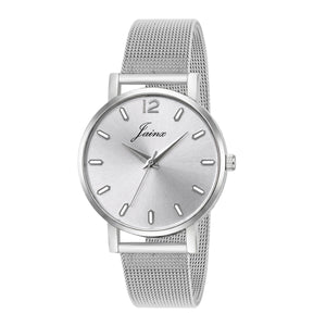 Jainx Silver Mesh Design Steel Chain Analog Wrist Watch for Women & Girls - JW8658