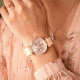Jainx Rose Gold Silicone Band Analog Wrist Watch for Women & Girls - JW8662