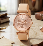 Jainx Rose Gold Silicone Band Analog Wrist Watch for Women & Girls - JW8662