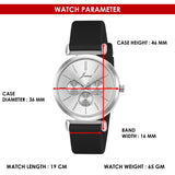 Jainx Black Silicone Band Analog Wrist Watch for Women & Girls - JW8663