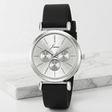 Jainx Black Silicone Band Analog Wrist Watch for Women & Girls - JW8663