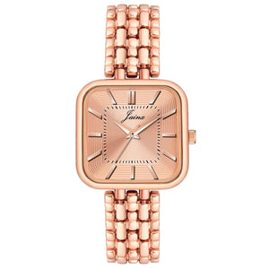 Jainx JW8665 rose gold square dial analog watch for women