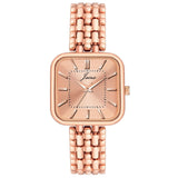 Jainx JW8665 rose gold square dial analog watch for women