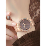 Jainx rose gold ladies watch styled on wrist