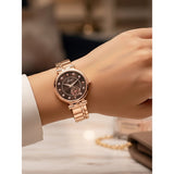 Jainx brown dial ladies watch styled on wrist