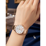 Jainx silver dial women watch styled on wrist