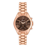 Jainx rose gold brown Roman numeral bracelet watch for women - JW8685