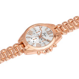 Jainx rose gold white Roman numeral bracelet watch for women - JW8689
