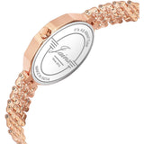 Jainx rose gold textured dial bracelet watch for women - JW8691
