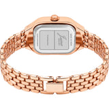 Jainx rose gold white square dial bracelet watch for women - JW8699
