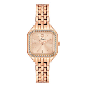 Jainx rose gold square dial bracelet watch for women - JW8698

