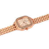Jainx rose gold square dial bracelet watch for women - JW8698

