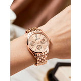 Jainx rose gold round dial bracelet watch for women - JW8701
