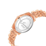 Jainx rose gold white round dial bracelet watch for women - JW8705
