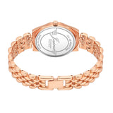 Jainx rose gold white round dial bracelet watch for women - JW8705
