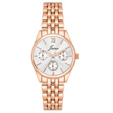 Jainx rose gold white round dial bracelet watch for women - JW8705
