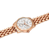 Jainx rose gold white round dial bracelet watch for women - JW8705

