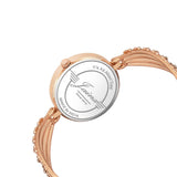 Jainx rose gold blue textured round dial bracelet watch for women - JW8708
