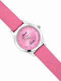 Jainx Pink Leather Strap Analog Wrist Watch for Women - JW8709