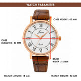 Jainx Brown Corporate Analog Wrist Watch for Women - JW8710