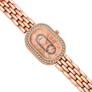 Jainx Fancy Rose Gold Bracelet Style Analog Watch for Women - JW8712