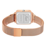 Jainx Silver Square Dial Rose Gold Analog Watch for Women - JW8715