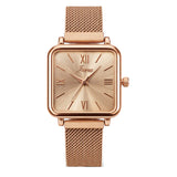 Jainx Square Dial Rose Gold Analog Watch for Women - JW8718