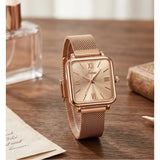 Jainx Square Dial Rose Gold Analog Watch for Women - JW8718