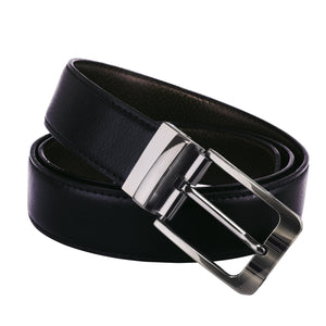 Jaxer Men Evening, Party, Formal, Casual Black Artificial Leather Reversible Belt - JXBLT101