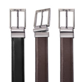 Jaxer Men Evening, Party, Formal, Casual Black Artificial Leather Reversible Belt - JXBLT102