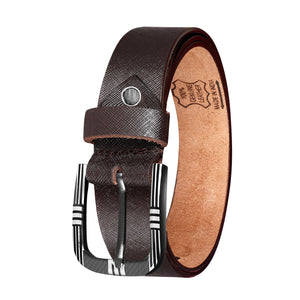 Jaxer Brown Textured Leather Belt for Men - JXBLT108 - Jainx Store