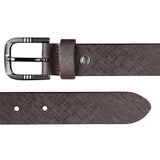 Jaxer Brown Textured Leather Belt for Men - JXBLT108 - Jainx Store