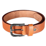 Jaxer Tan Solid Leather Belt for Men - JXBLT109 - Jainx Store