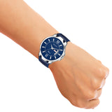 Jaxer Men'S Analog Watch With Blue Day & Date Feature Dial And Leather Strap - JXRM2118