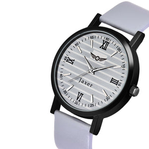 Jaxer Men'S Grey Dial Genuine Leather Strap Analog Watch - JXRM2134