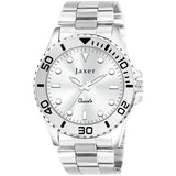 jaxer men's silver wrist watch