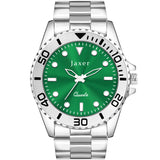 Jaxer Green Dial Steel Chain Analog Wrist Watch for Men - JXRM2187