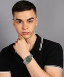 Jaxer Green Dial Steel Chain Analog Wrist Watch for Men - JXRM2193 - Jainx Store