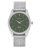 Jaxer Green Dial Steel Chain Analog Wrist Watch for Men - JXRM2193