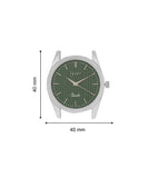 Jaxer Green Dial Steel Chain Analog Wrist Watch for Men - JXRM2193