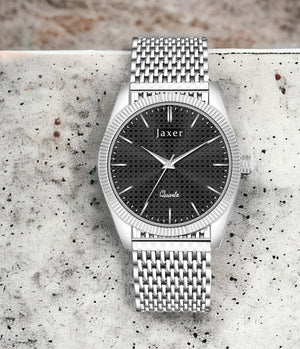 Jaxer Black Dial Steel Chain Analog Wrist Watch for Men - JXRM2194 - Jainx Store