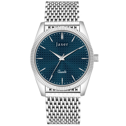 Jaxer Blue Dial Steel Chain Analog Wrist Watch for Men - JXRM2196 - Jainx Store