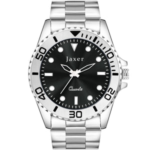 Jaxer Black Dial Steel Chain Analog Wrist Watch For Men - JXRM2199
