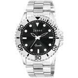 Jaxer Black Dial Steel Chain Analog Wrist Watch For Men - JXRM2199