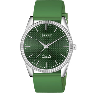 Jaxer Green Silicone Band Analog Wrist Watch For Men And Boys - JXRM2201