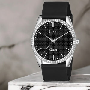 Jaxer Black Silicone Band Analog Wrist Watch For Men And Boys - JXRM2203