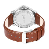 Jaxer Brown Day & Date Feature Dial Leather Strap Analog Watch - for Men JXRM2205