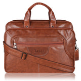 Jaxer Tan Leather Laptop Messenger Bag for Men - JXRMB008 - Jainx Store