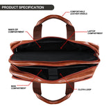 Jaxer Tan Leather Laptop Messenger Bag for Men - JXRMB008 - Jainx Store